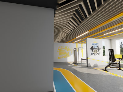 工业风loft健身房