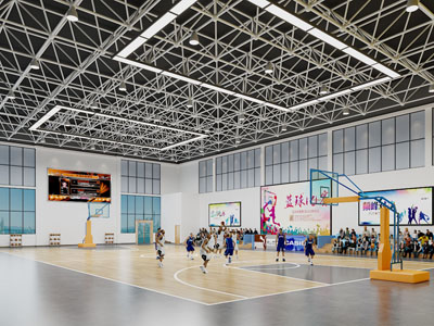 工业风loft篮球场 体育馆