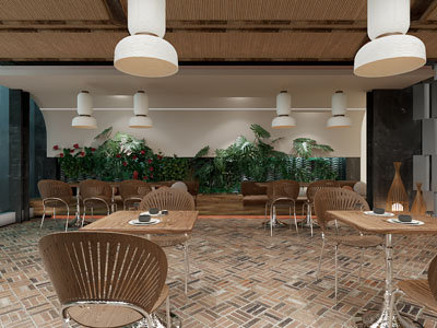 侘寂风饭店餐馆就餐区