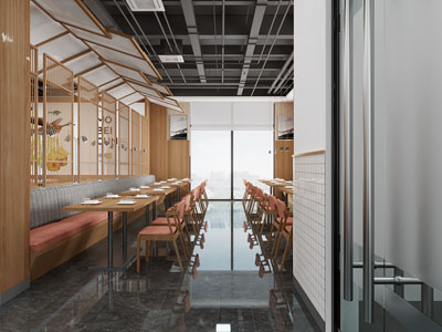 现代饭店餐馆 就餐区