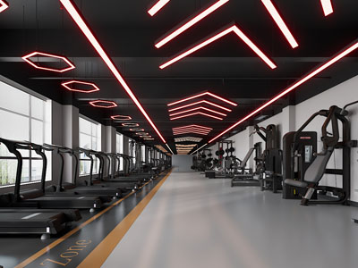 工业风loft健身房
