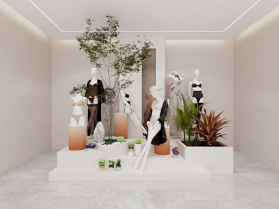 现代女装内衣美陈 橱窗