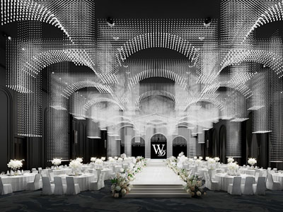 现代酒店婚庆宴客厅 就餐区