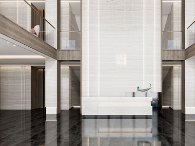 新中式酒店大堂前台接待