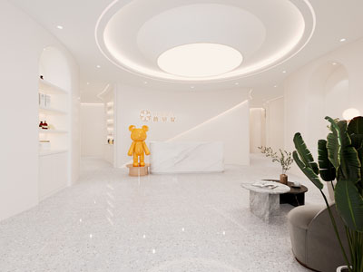 现代美容院前台接待区