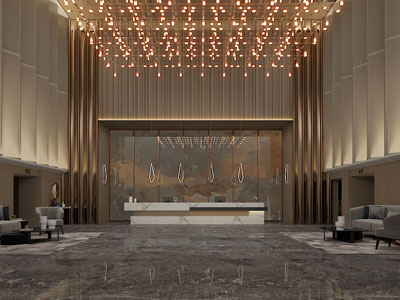 新中式大堂前台接待