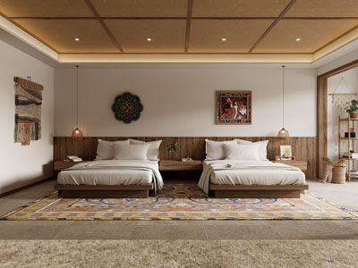 侘寂风民宿客房