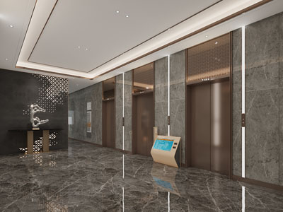 现代电梯间
