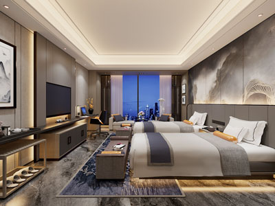 新中式酒店客厅