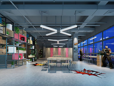 工业风loft射击馆 射击俱乐部