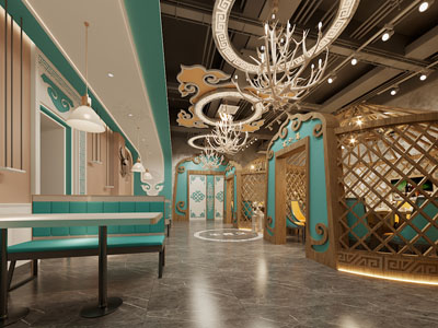 民族风蒙古元素饭店餐馆