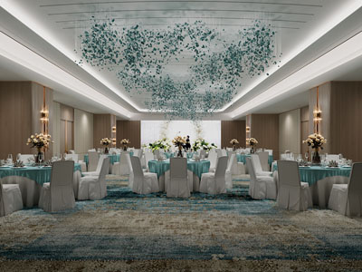 现代酒店婚庆宴客厅 就餐区