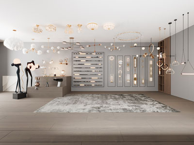 现代轻奢吊灯 壁灯 轨道磁吸灯 灯具组合