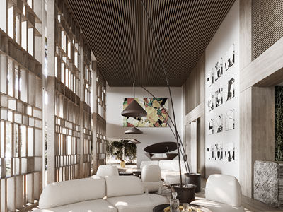 现代公共洽谈区 接待区