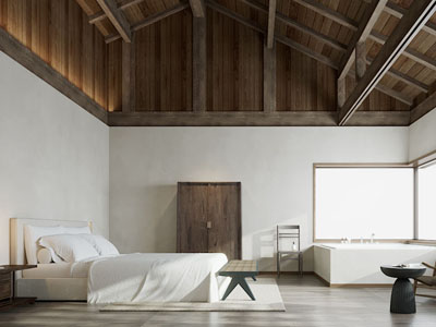 侘寂风民宿客房