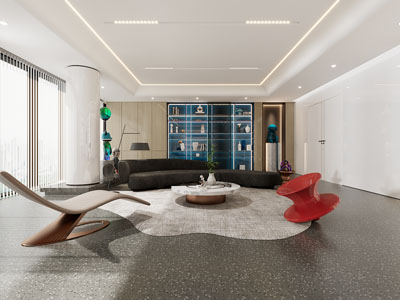 现代办公室接待区