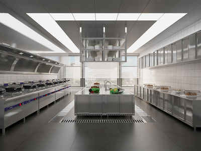 现代酒店餐馆后厨