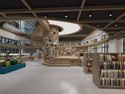 现代书吧 图书馆 阅览室