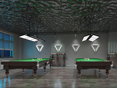 现代台球室 娱乐室
