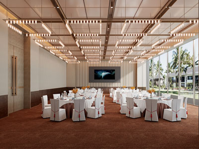 现代酒店婚庆宴客厅 就餐区