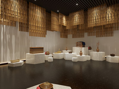 侘寂风陶艺器皿展厅展览