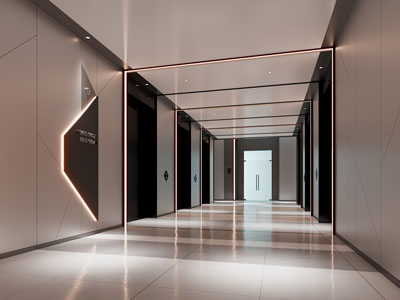 现代电梯间