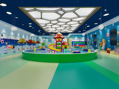 现代儿童游泳馆3d模型 现代儿童游泳馆