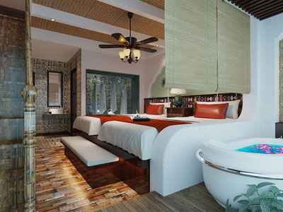 美式田园酒店客房