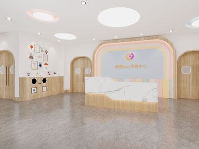 现代培训机构大堂前台接待