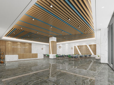 现代大堂前台接待