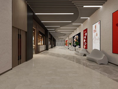 现代商场过道3d模型 现代商场过道