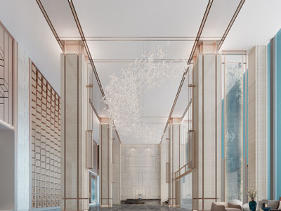 新中式大堂前台接待