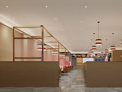 现代饭店餐馆 就餐区