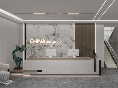 现代公司大堂前台接待
