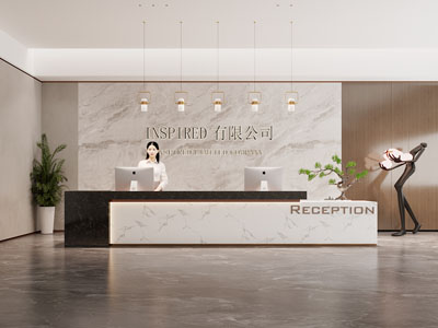 现代公司大堂前台接待