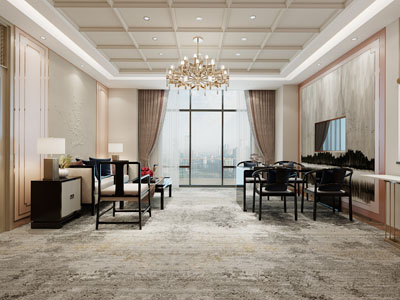 新中式办公室接待区 茶室