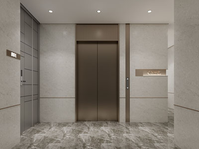 现代电梯间