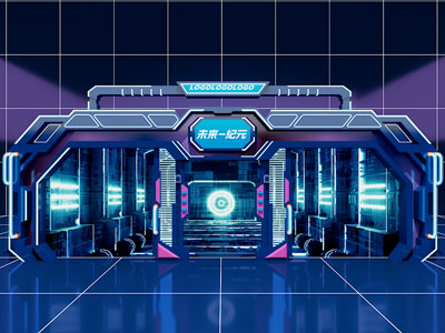 现代科技馆展厅展览 门头