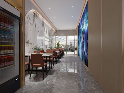 现代饭店餐馆就餐区