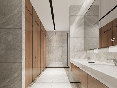 现代公共卫生间 洗手间