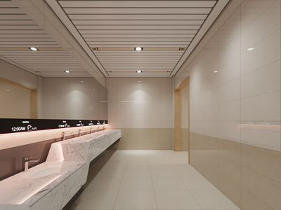 现代公共卫生间 洗手间