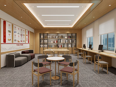 现代党建办公室3d模型 现代党建办公室