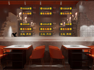 工业风loft饭店餐馆 烧烤店