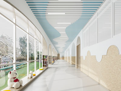 现代幼儿园走廊过道