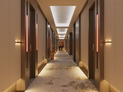 现代酒店过道