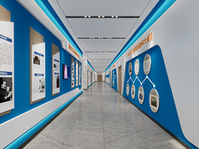 现代展厅展览 过道