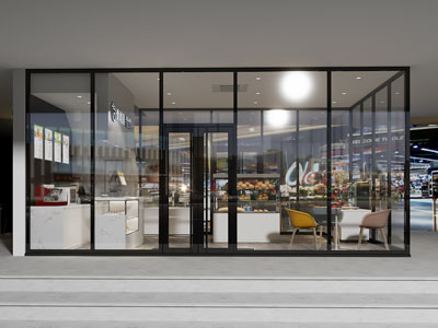 现代甜品店门头