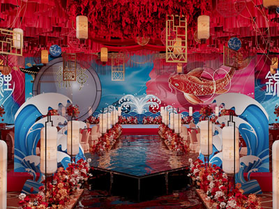 新中式婚庆舞台 宴客厅