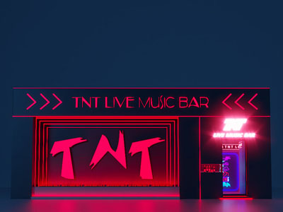 现代音乐酒吧门头