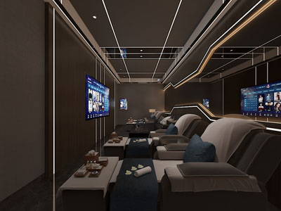 现代足疗店 足浴按摩室